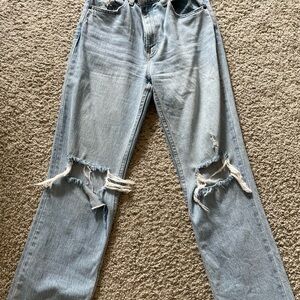 Abercrombie & Fitch Light Blue 90s Ultra High Rise Jeans